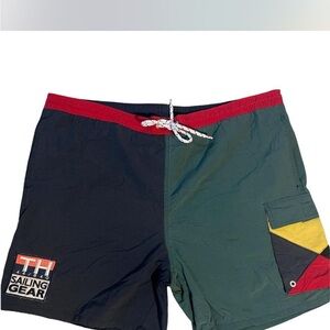Men's Colorblock vintage th Swim Trunks - Red, Navy, Green